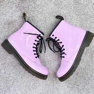 Dr. Martens 1460 Patent Leather Pink Lace Up Boots 36 5
